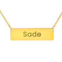 Load image into Gallery viewer, Sade Necklace – Custom Name Horizontal Bar Necklace for Women
