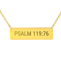 Load image into Gallery viewer, Psalm 119:76 Necklace - Loss of Loved One Gift, Comfort Religious Pendant
