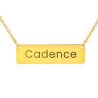 Load image into Gallery viewer, Cadence Necklace – Custom Name Horizontal Bar Necklace for Women
