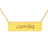 Load image into Gallery viewer, Jamila Necklace – Personalized Name Chain - Custom Horizontal Bar Necklace for Women
