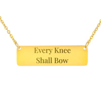 Load image into Gallery viewer, Every Knee Shall Bow Necklace, Praise Bible Scripture Pendant Philippians 2:10 - Worship Leader Gift
