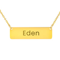 Load image into Gallery viewer, Eden Necklace – Custom Name Horizontal Bar Necklace for Women
