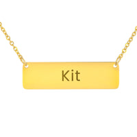 Load image into Gallery viewer, Kit Necklace – Custom Name Horizontal Bar Necklace for Women
