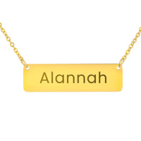 Load image into Gallery viewer, Alannah Necklace – Custom Name Horizontal Bar Necklace for Women
