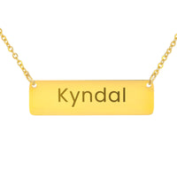 Load image into Gallery viewer, Kyndal Necklace – Personalized Name Chain - Custom Horizontal Bar Necklace for Women
