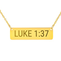 Load image into Gallery viewer, Luke 1:37 Necklace - Faith Bible Verse Gift for Sister
