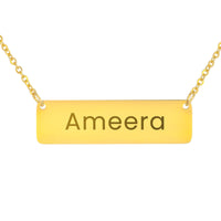 Load image into Gallery viewer, Ameera Necklace – Custom Name Horizontal Bar Necklace for Women
