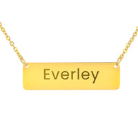 Load image into Gallery viewer, Everley Necklace – Custom Name Horizontal Bar Necklace for Women
