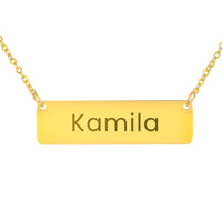 Load image into Gallery viewer, Kamila Necklace – Personalized Name Chain - Custom Horizontal Bar Necklace for Women
