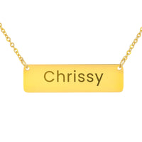 Load image into Gallery viewer, Chrissy Necklace – Custom Name Horizontal Bar Necklace for Women
