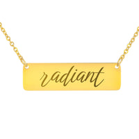 Load image into Gallery viewer, Radiant Necklace - Psalm 34:5, Minimalist Beauty Bible Verse Jewelry for Her
