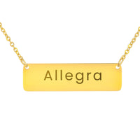Load image into Gallery viewer, Allegra Necklace – Custom Name Horizontal Bar Necklace for Women
