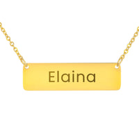 Load image into Gallery viewer, Elaina Necklace – Personalized Name Chain - Custom Horizontal Bar Necklace for Women
