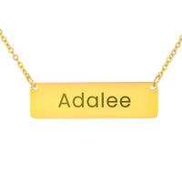 Load image into Gallery viewer, Adalee Necklace – Custom Name Horizontal Bar Necklace for Women
