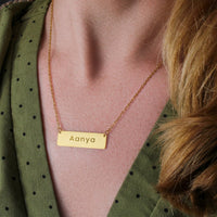 Load image into Gallery viewer, Aanya Necklace – Personalized Horizontal Bar Necklace for Women
