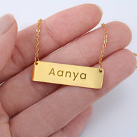 Load image into Gallery viewer, Aanya Necklace – Personalized Horizontal Bar Necklace for Women
