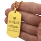 Mujer Virtuosa Proverbios 31 Collar Placa Militar, Regalos Cristianos Para Mujer