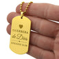 Guerrera de Dios Collar Placa Militar, Efesios 6_10, Regalos Cristianos Para Mujer