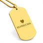 Bendecida Collar Placa Militar Grabado, Frase Cristiana, Regalos Cristianos Para Mujer