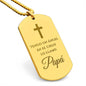 Tengo un Ángel en el Cielo Lo Llamo Papá, Collar Placa Militar en Memoria de Papá