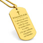Romanos 8_28 Todas las Cosas Les Ayudan a Bien, Collar Placa Militar Cristiano