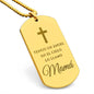 Tengo un Ángel en el Cielo Lo Llamo Mamá, Collar Placa Militar en Memoria de Mamá