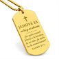 Jehová Es Mi Luz y Mi Salvación Salmo 27_1, Collar Placa Militar, Versículo Bíblico