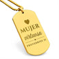 Mujer Virtuosa Proverbios 31 Collar Placa Militar, Regalos Cristianos Para Mujer