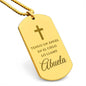 Tengo un Ángel en el Cielo Lo Llamo Abuela, Collar Placa Militar en Memoria de Abuela