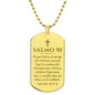 Salmo 91 Collar Placa Militar, Versículo Bíblico en Español, Regalos Cristianos Para Hombre