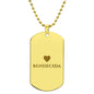 Bendecida Collar Placa Militar Grabado, Frase Cristiana, Regalos Cristianos Para Mujer