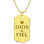 Dios Es Fiel Collar Para Mujer, Placa Militar Grabada, Regalos Cristianos Para Mujer