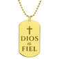 Dios Es Fiel Collar Placa Militar, Frase Cristiana de Ánimo, Regalos Cristianos Para Hombre