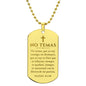 No Temas Que Yo Soy Contigo Isaías 41_10 Collar Placa Militar, Versículo Bíblico