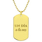 Un Día a la Vez Collar Placa Militar Grabado, Regalo de Sobriedad y Recuperación en Español