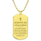Jehová Es Mi Luz y Mi Salvación Salmo 27_1, Collar Placa Militar, Versículo Bíblico