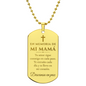 En Memoria de Mi Mamá Collar Placa Militar, Recuerdo de Mamá en el Cielo, Regalo de Condolencia
