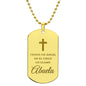 Tengo un Ángel en el Cielo Lo Llamo Abuela, Collar Placa Militar en Memoria de Abuela