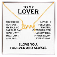 Load image into Gallery viewer, To My Lover Necklace, Anniversary or Valentine's Day Jewelry for Wife or Girlfriend - Love Pendant
