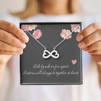 Load image into Gallery viewer, Sister Necklace for Her Little Sister Christmas Gift Big Sister Birthday Gift Sister Gift for 2 Bridesmaid Gift Maid of Honor Jewelry

