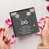 Load image into Gallery viewer, Best Friend Necklace for Her Sister Birthday Gift for Women Jewelry for Her Christmas Thank You Necklace Endless Infinity Love Pendant Soul Laugh Tear Moment
