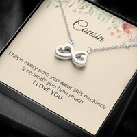 Load image into Gallery viewer, Cousin Necklace Cousin Birthday Gift Reminds You I Love You Cousin Christmas Gift for Her Heart Love Pendant

