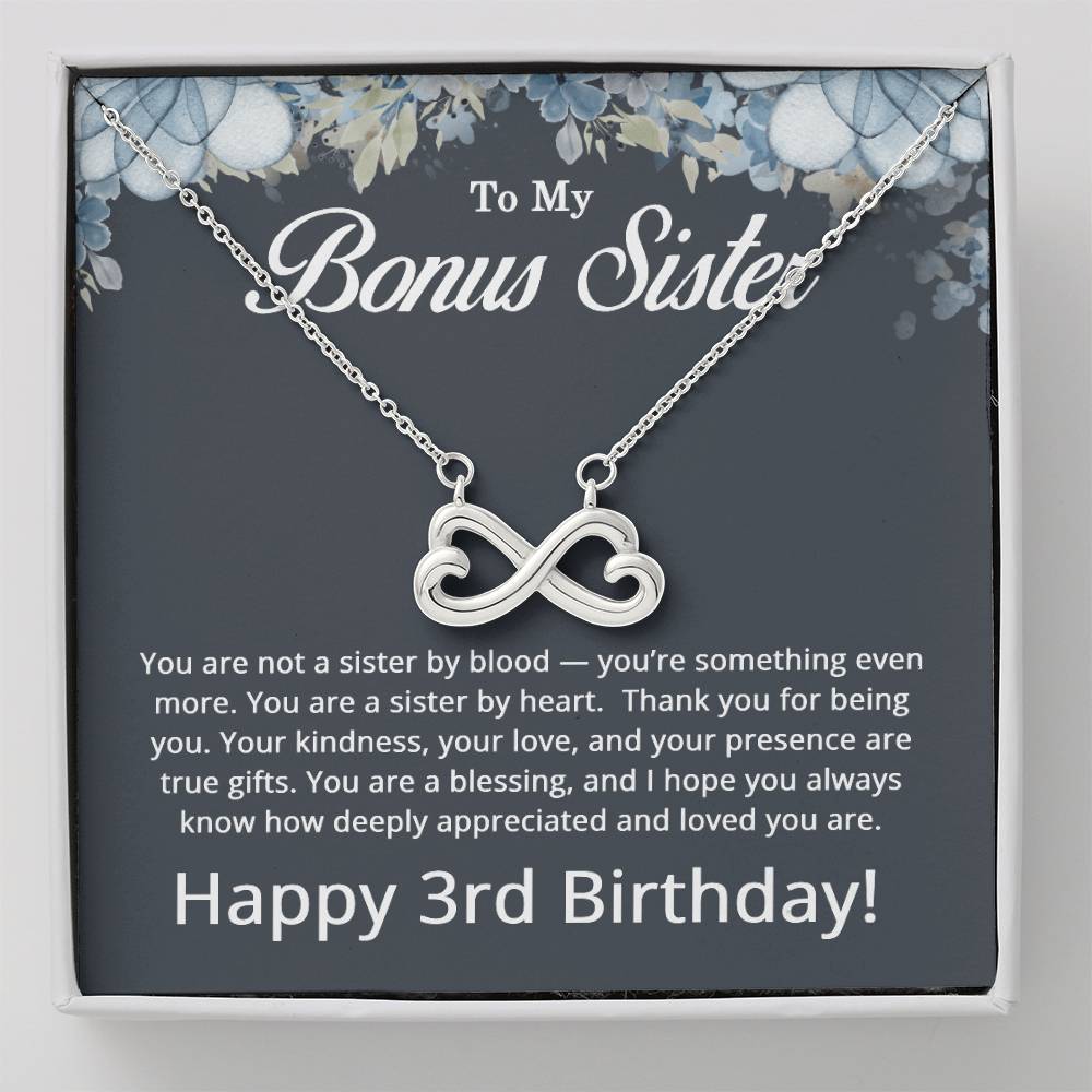 3rd Birthday Gifts for Bonus Sister - To My Bonus Sister Necklace