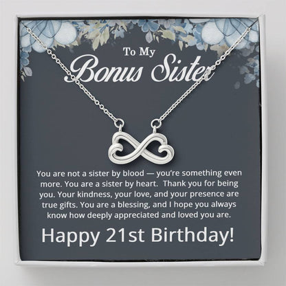 21st Birthday Gifts for Bonus Sister - To My Bonus Sister Necklace