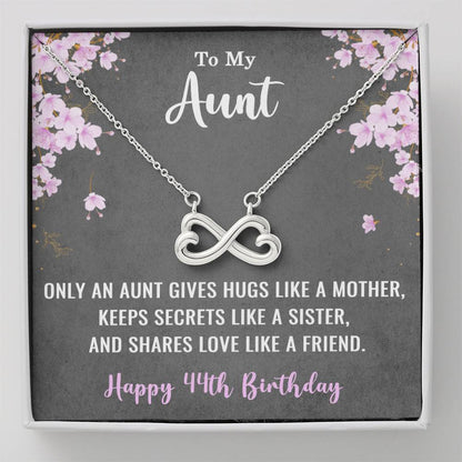 To My Aunt Necklace for Her 44th Birthday 44 Years Old Birthday
