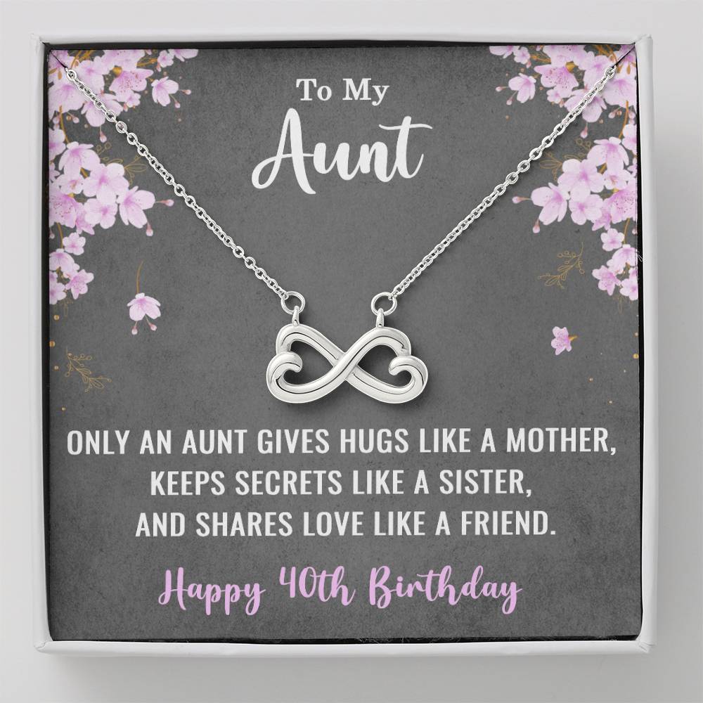 To My Aunt Necklace for Her 40th Birthday 40 Years Old Birthday