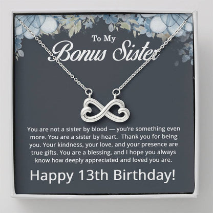 13th Birthday Gifts for Bonus Sister - To My Bonus Sister Necklace