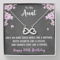 Load image into Gallery viewer, To My Aunt Necklace for Her 100th Birthday 100 Years Old Birthday
