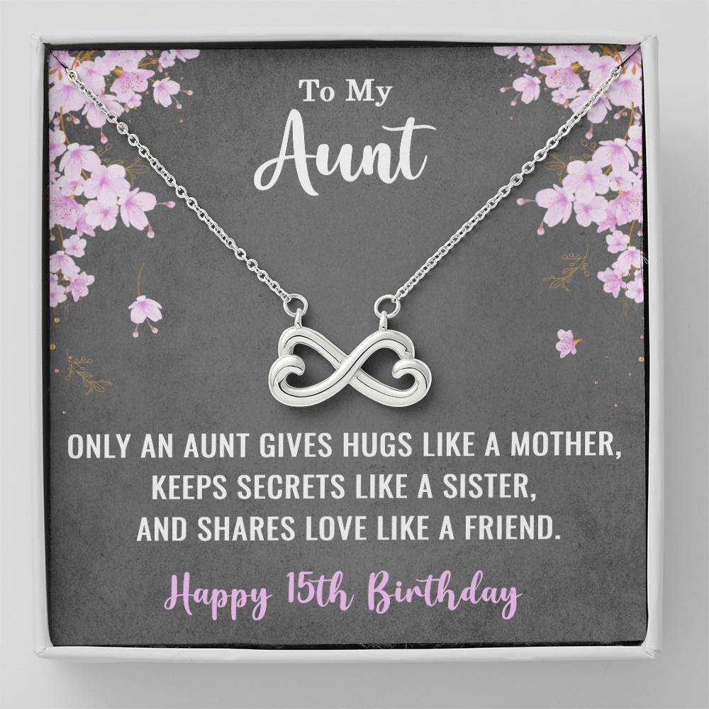 To My Aunt Necklace for Her 15th Birthday 15 Years Old Birthday