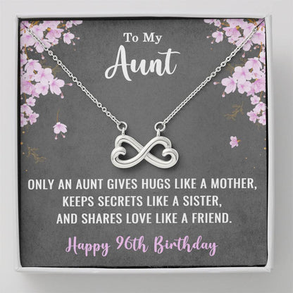 To My Aunt Necklace for Her 96th Birthday 96 Years Old Birthday